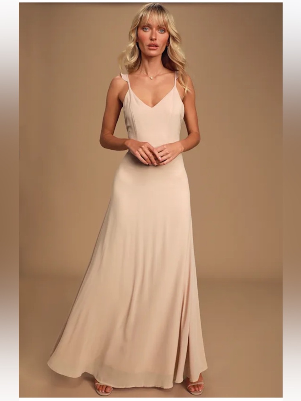 NWT Lulus Meteoric Rise Blush Maxi Dress